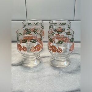 VTG Anchor Hocking Orange Juice Small Glasses Set of 4